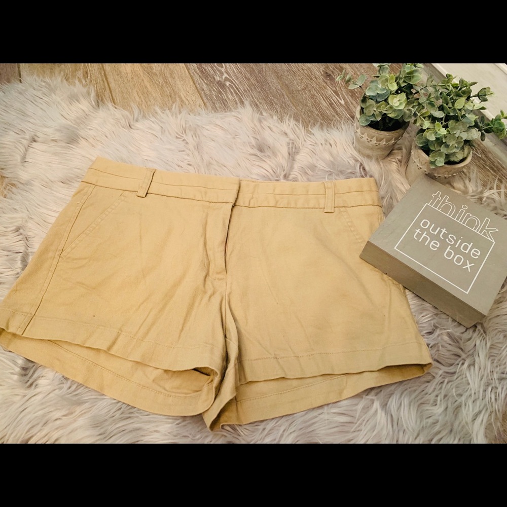 Khaki shorts.